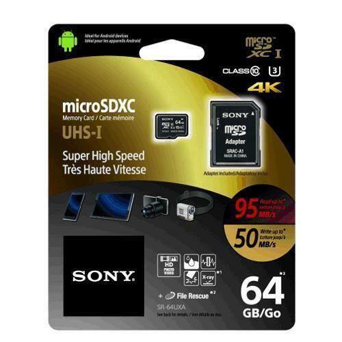 SONY Micro SD 64 gb 95 mbps