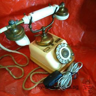 ​Antique Circa1800's Kjobenhans Brass & Bakelite Cradle Phone