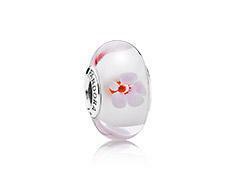 Authentic Pandora Pink Cherry Blossom Murano Charm