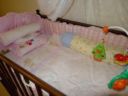 Beautiful Baby Cot with Japanese toy set