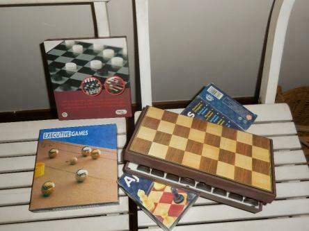Lot of games -chess-backgammon-draughts-french bowls