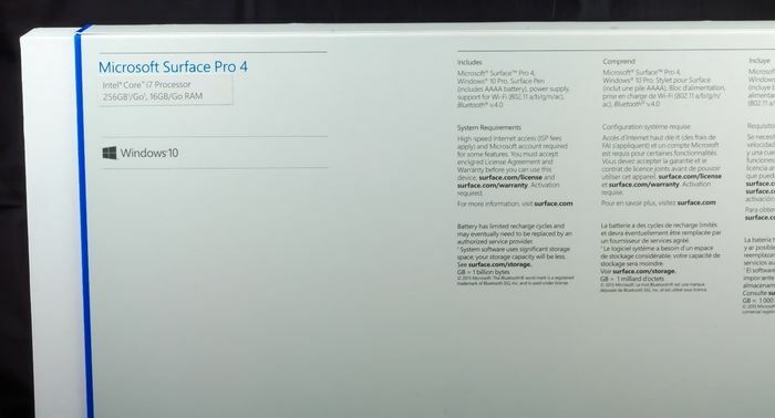 New Microsoft Surface Pro 4 12.3" i7, 16GB RAM,256GB SSD,Model # TH2-00001