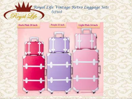 Royal Life Vintage Retro Luggage Sets