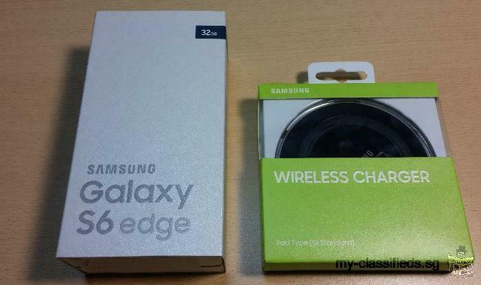 Samsung Galaxy S6 Edge with wireless charger