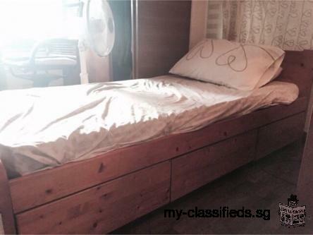Single bed frame + mattress