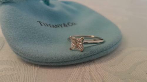 Tiffany Princess Cut Engagegment Ring with Certificate