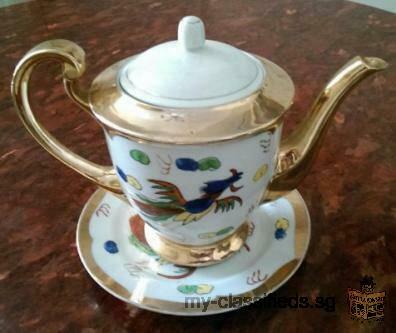 Vintage teapot and plate for sale