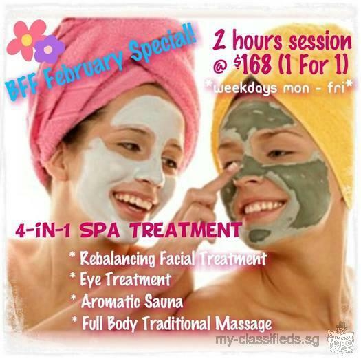 February BFF 1 FOR 1 weekday Spa special!